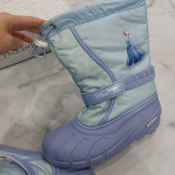 Sorel x Disney Girls Youth Flurry Frozen Elsa Snow Boots Frosted Purple - Picture 4 of 8